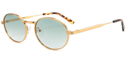 Acetate Metal Oval Sunglasses SG9362