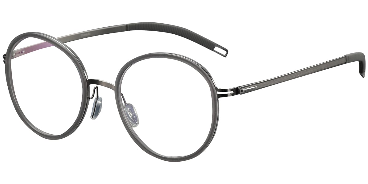 Acetate Titanium Round Frame F5009