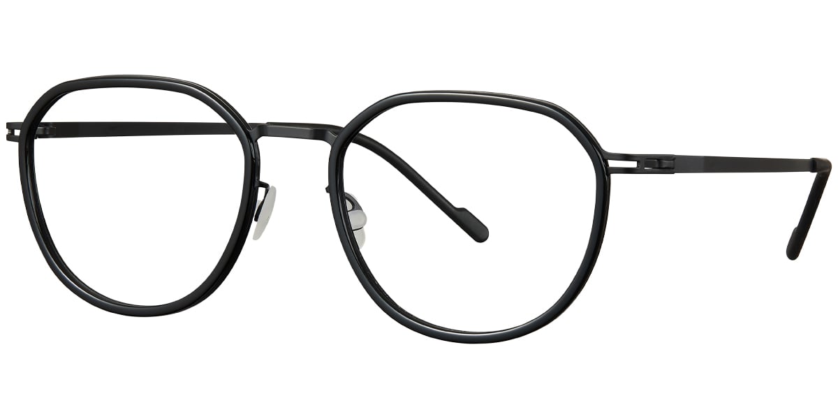 Acetate Metal Square Frame F5888