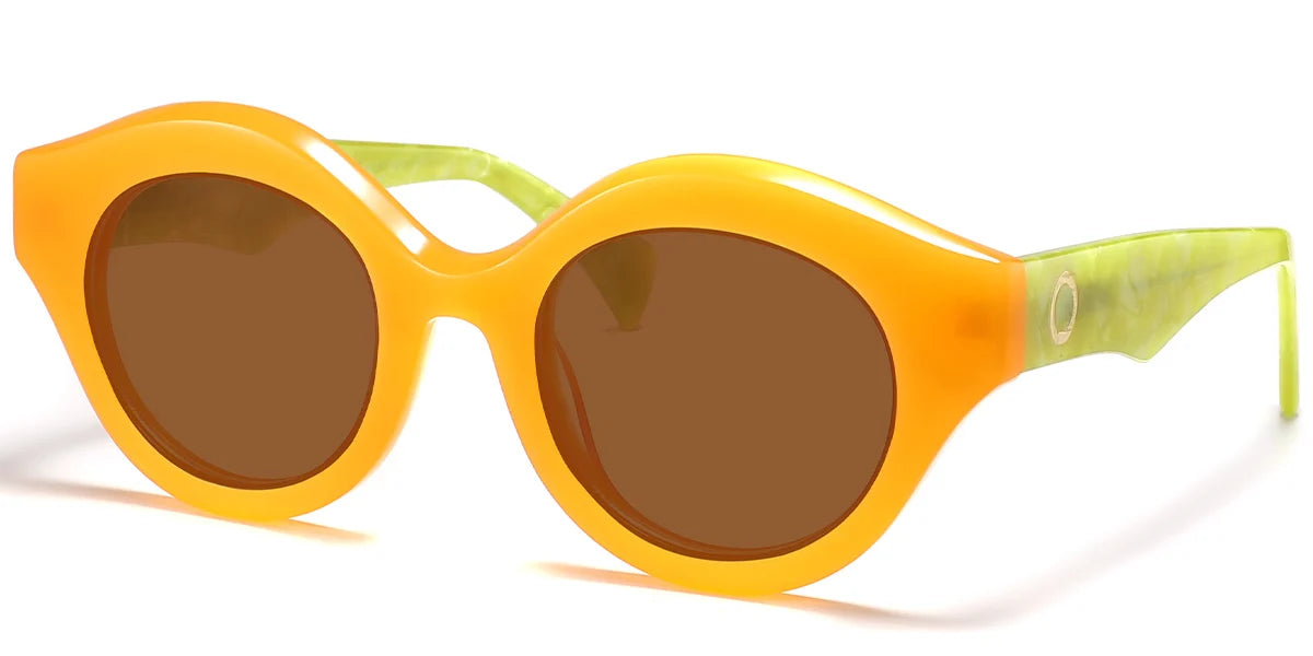 Acetate Round Geometric Sunglasses SG5986