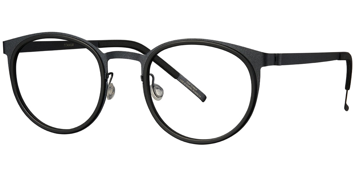 Acetate Titanium Round Frame F5886