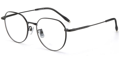 Acetate Titanium Geometric Frame F9450
