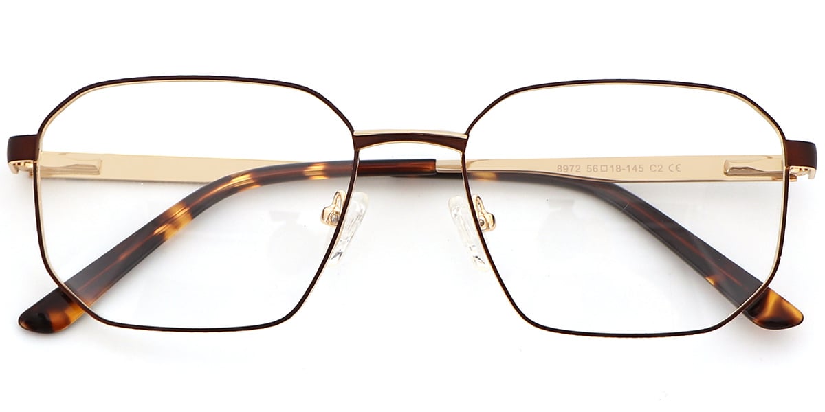 Acetate Metal Square Frame F8738