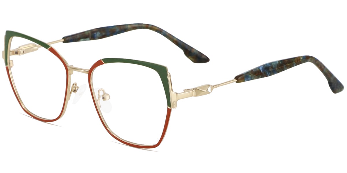 Acetate Metal Geometric Frame F8866