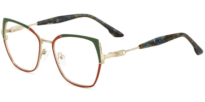 Acetate Metal Geometric Frame F8866