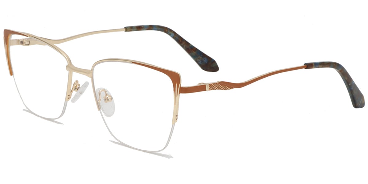 Acetate Metal Square Frame F9020