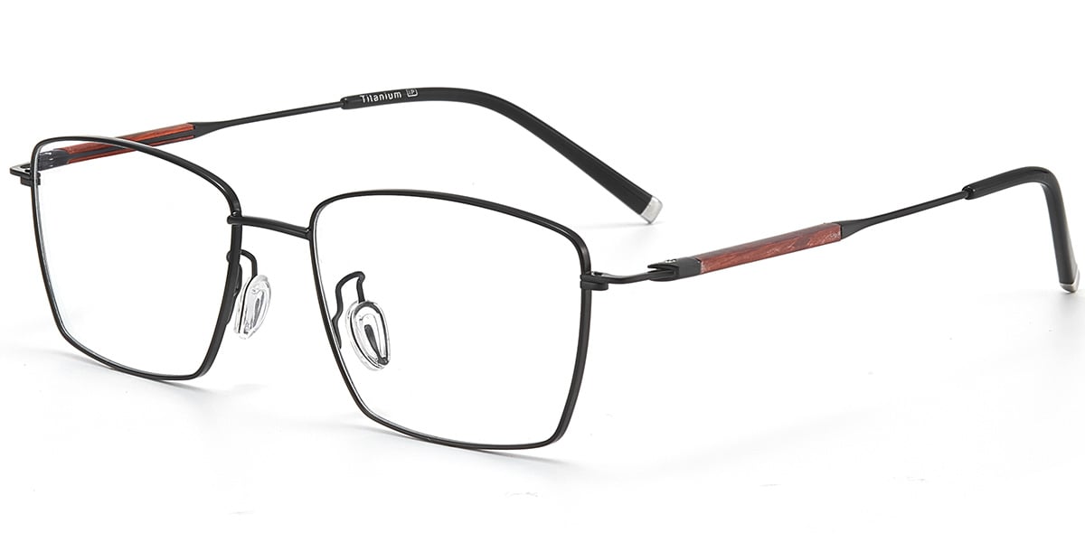 Acetate Titanium Rectangle Frame F9449