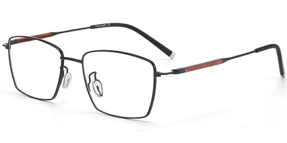 Acetate Titanium Rectangle Frame F9449