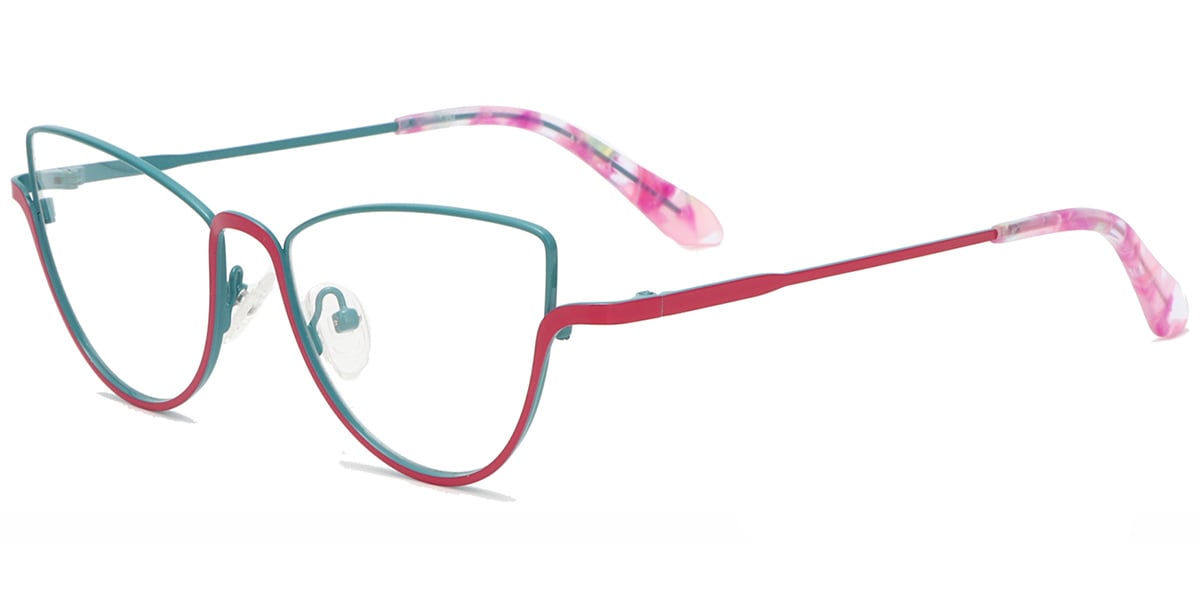 Acetate Metal Cat Eye Frame F8848