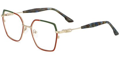 Acetate Metal Square Frame F8864
