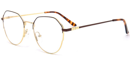 Acetate Metal Oval Frame F8845
