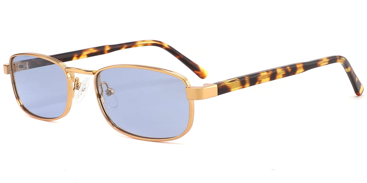 Acetate Metal Rectangle Sunglasses SG9363