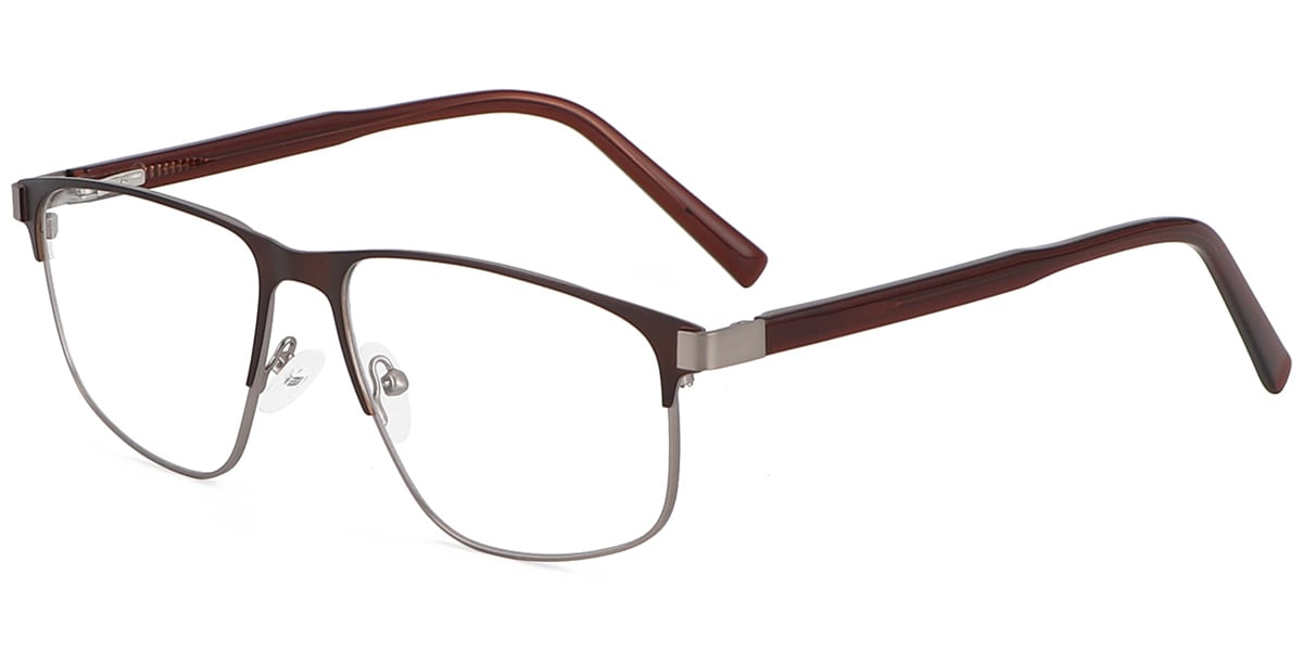Acetate Metal Geometric Frame F8572