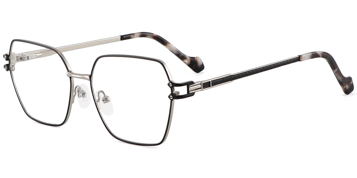 Acetate Metal Square Frame F8747