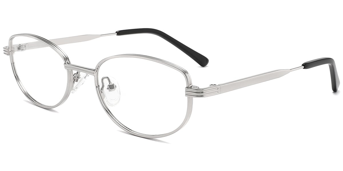 Acetate Metal Oval Frame F10387