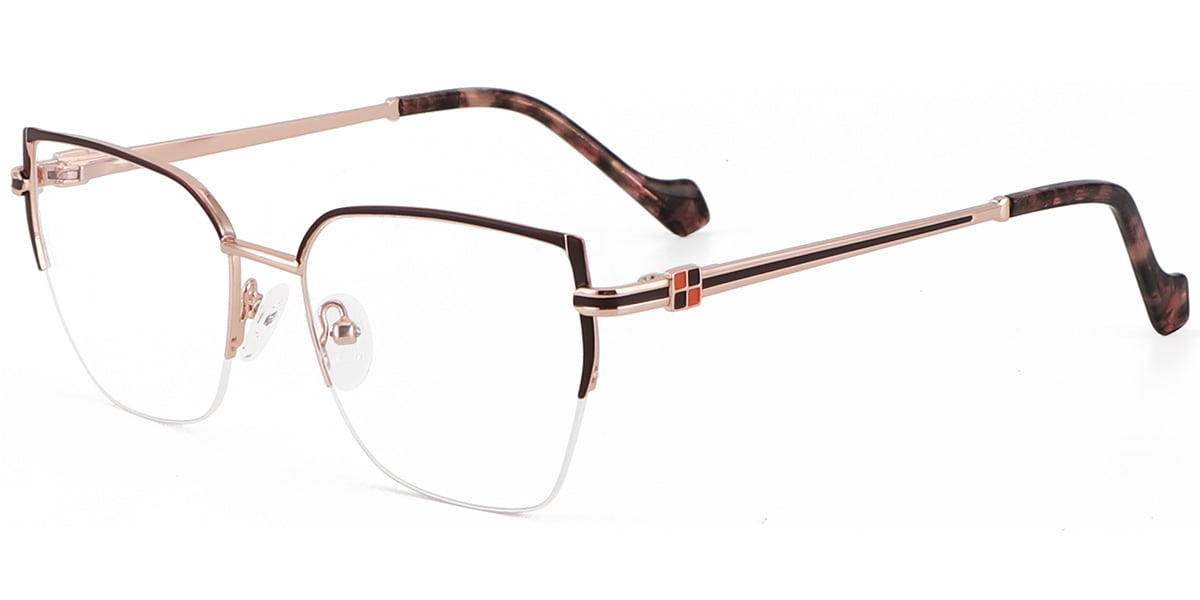 Acetate Metal Square Frame F8873