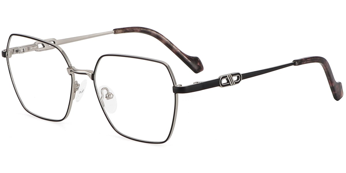 Acetate Metal Square Frame F9332