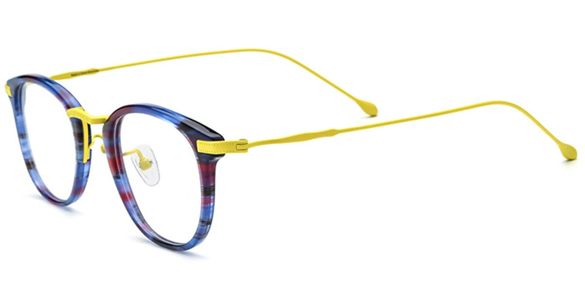 Acetate Titanium Oval Frame F7023