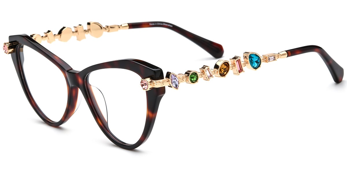 Acetate Cat Eye Frame F9651