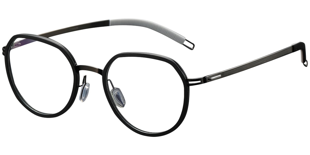Acetate Titanium Geometric Frame F4980