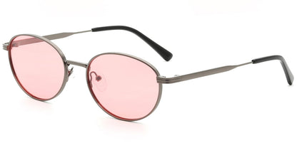 Acetate Metal Oval Sunglasses SG9354