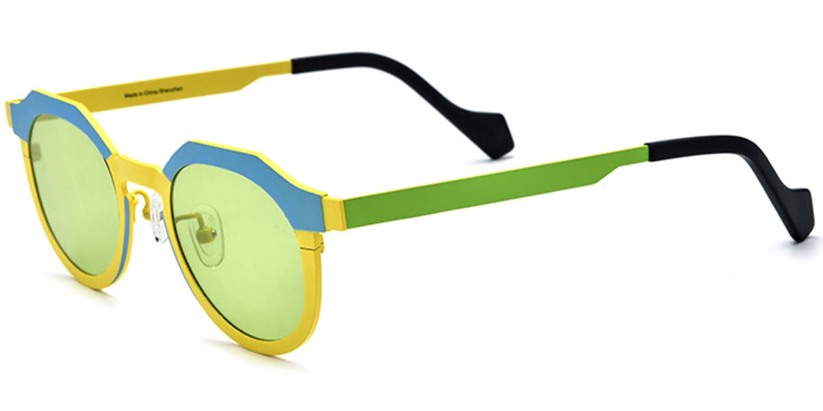 Titanium Oval Sunglasses SG6858