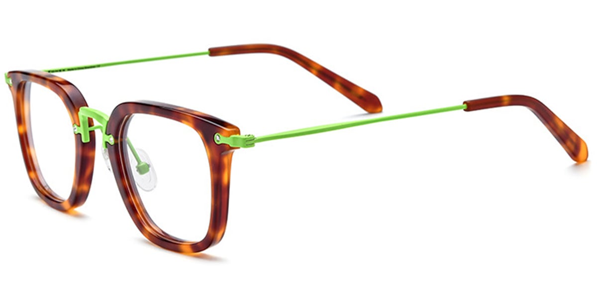 Acetate Titanium Square Frame F6070