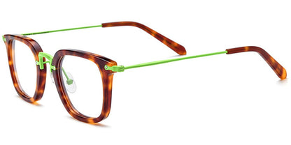 Acetate Titanium Square Frame F6070