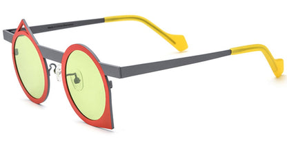 Titanium Geometric Sunglasses SG6721