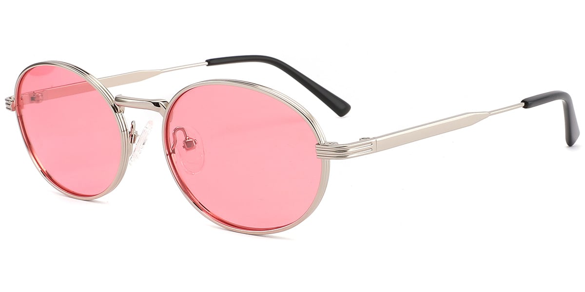 Acetate Metal Oval Sunglasses SG9362
