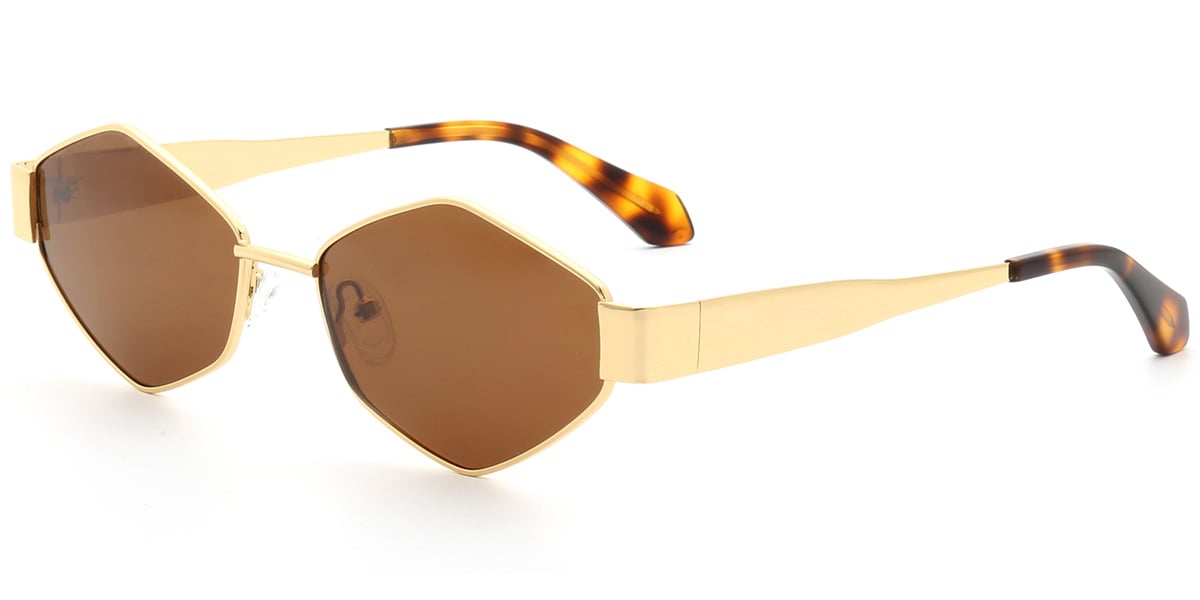 Acetate Metal Geometric Sunglasses SG9348