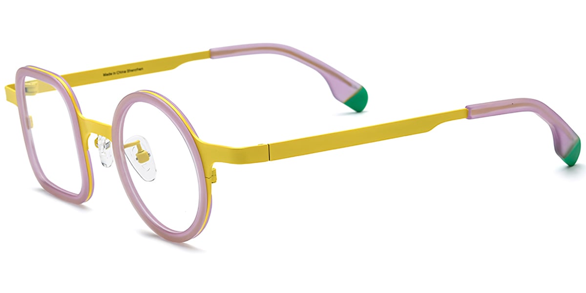Acetate Titanium Square Frame F7294