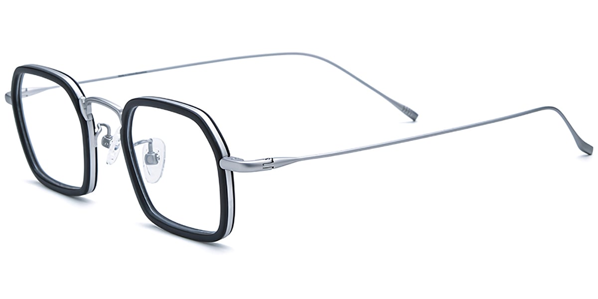 Acetate Titanium Square Frame F7725