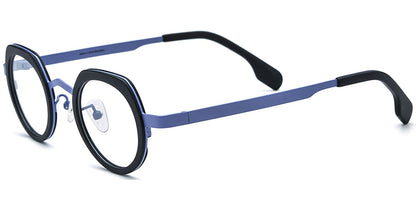 Acetate Metal Oval Frame F7323