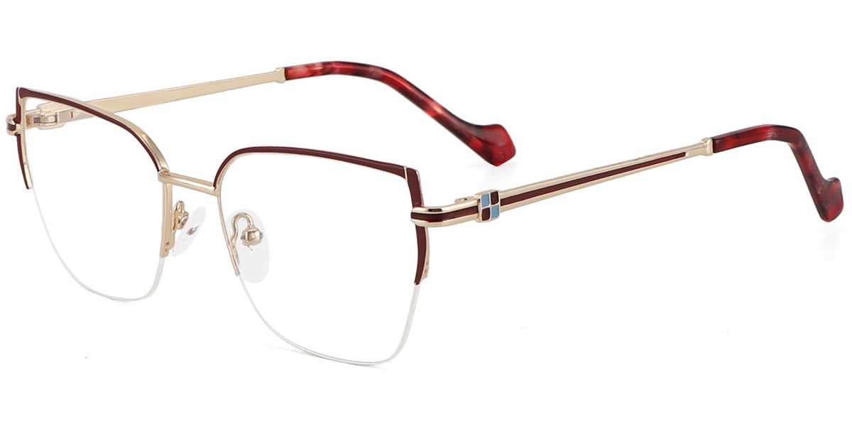 Acetate Metal Square Frame F8873