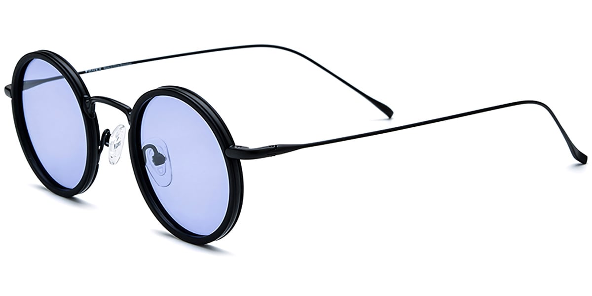 Acetate Titanium Round Sunglasses SG7179