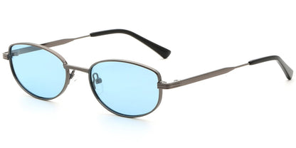 Acetate Metal Oval Sunglasses SG9352