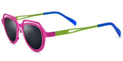Titanium Geometric Sunglasses SG6904