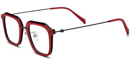 Acetate Titanium Square Frame F7177
