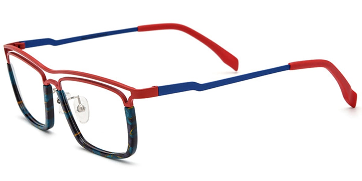 Acetate Titanium Rectangle Frame F6719