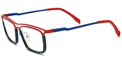 Acetate Titanium Rectangle Frame F6719