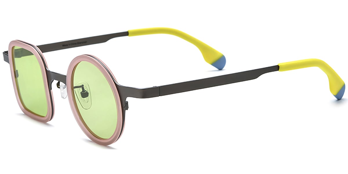 Acetate Titanium Square Sunglasses SG7303