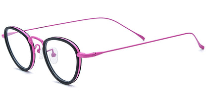Acetate Titanium Cat Eye Frame F7724