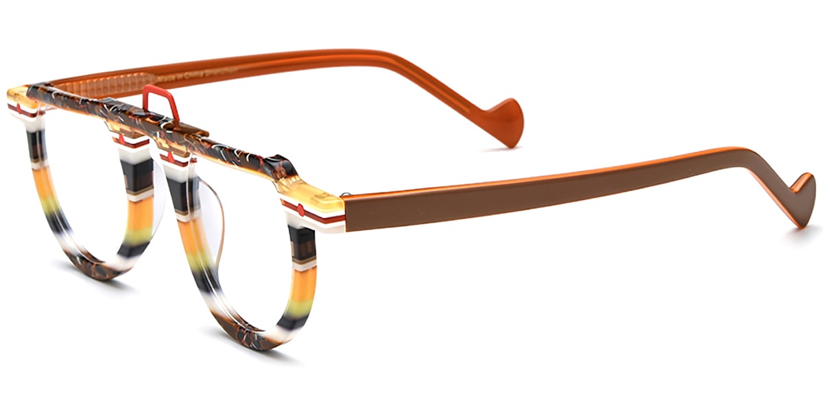 Acetate Geometric Frame F7403