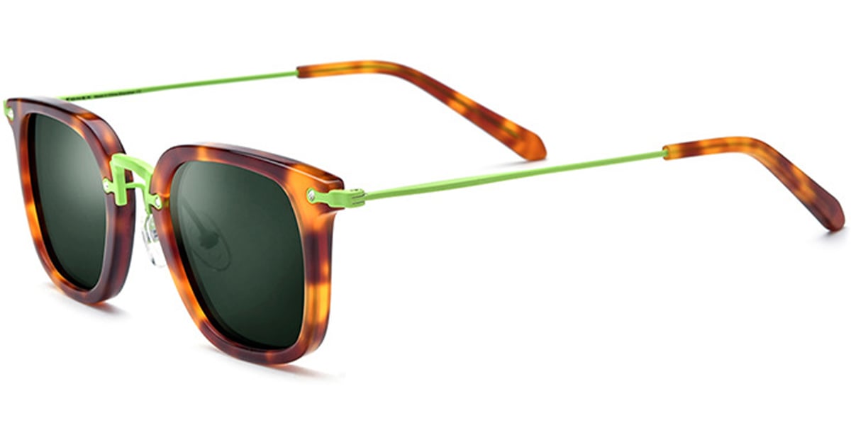 Acetate Titanium Square Sunglasses SG6072