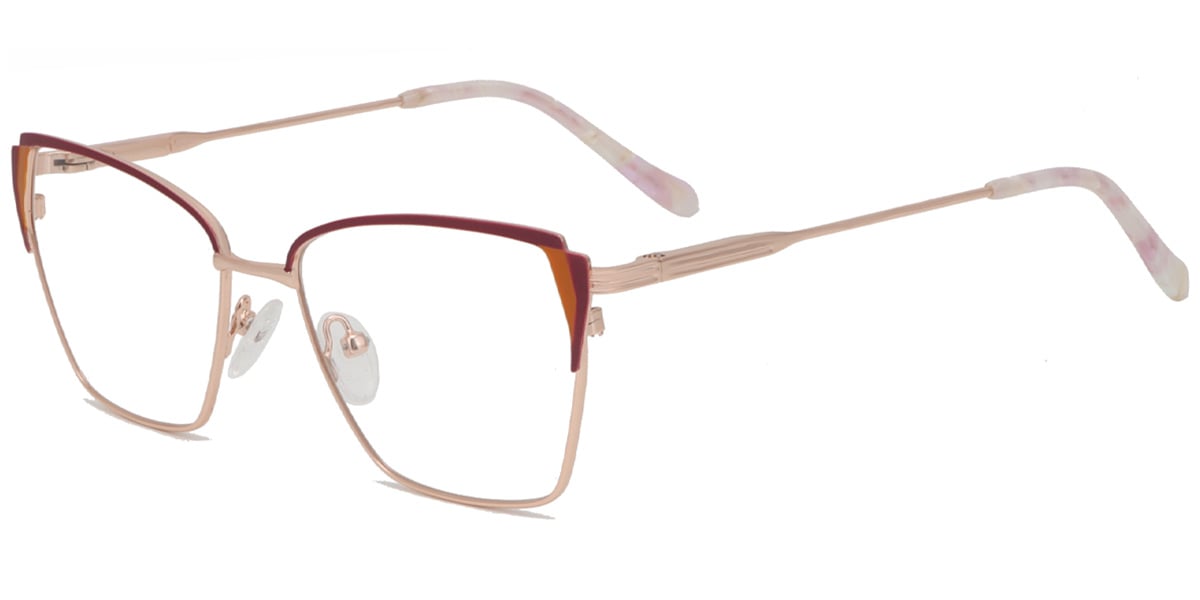 Acetate Metal Square Frame F8879