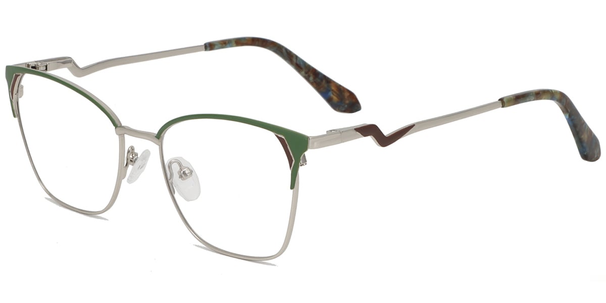 Acetate Metal Square Frame F8867