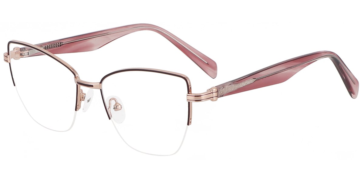 Acetate Metal Cat Eye Frame F9335