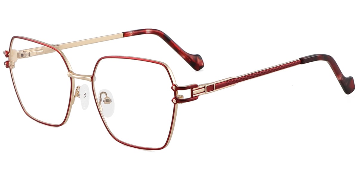 Acetate Metal Square Frame F8747