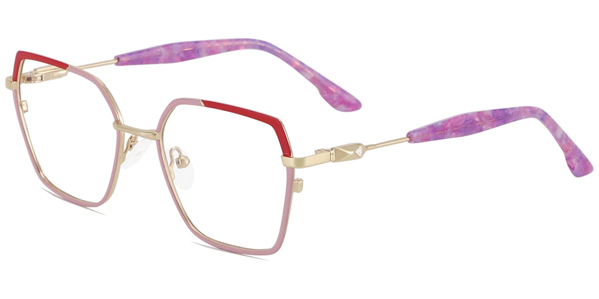 Acetate Metal Square Frame F8864